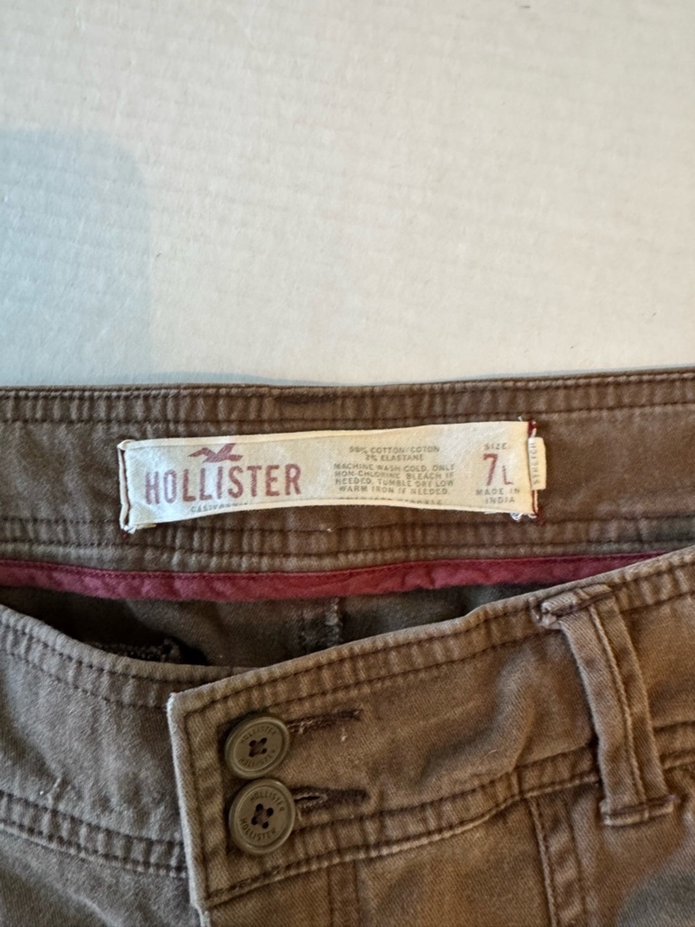 Vintage Y2K 90s Hollister Flare Pants Size 7 Long Low Rise Festival Coachella - Picture 5 of 6